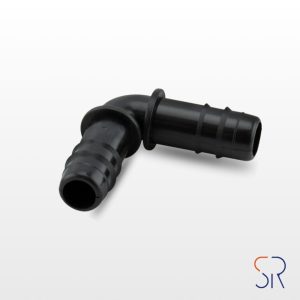 Codo 12 mm acetal negro