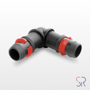 Codo 18 mm con anillo seguridad