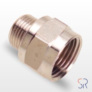 Adaptador Alargue Hembra 3/8 - Macho 1/4 (Blister 2 Piezas)