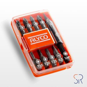 Juego de 9 Puntas de Atornillar de 1/4" y Adaptador Magnético en Caja de Plástico