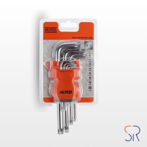 Juego de Llaves Acodadas Torx Inviolable. Soporte de Plástico