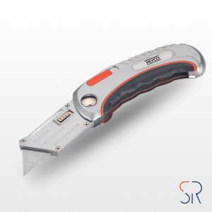 Cutter Abatible Cuchilla Trapezoidal con Mango Metálico