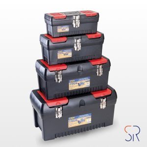 Conjunto de 4 Cajas de Plástico Con Bandeja Interior