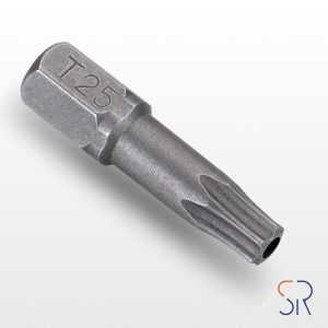 Puntas Torx Inviolables de tipo Torsión de 25 mm con Hexágono de 1/4"