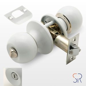 Pomo Puerta Wolfpack Con Condena Blanco para Baño