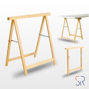 Caballete Madera de Pino Macizo 74x74cm Alto