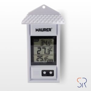 Termómetro Digital Interiores / Exteriores. Con Indicador de Temperatura Máxima y Mínima