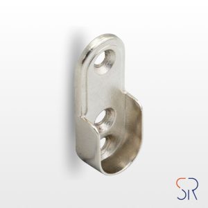 Soporte Lateral Barra Oval Niquel 15x22 mm.