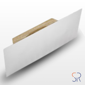 Llana trapezoidal de acero inoxidable con mango de madera 300x150x140mm