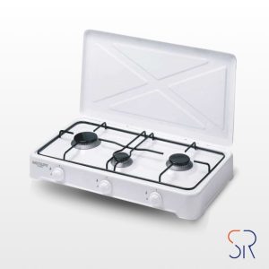 CG-300 Hornillo de gas 3 fuegos con tapa